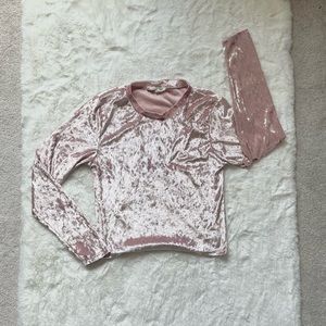 Rose Gold Mauve Long Sleeve Top
